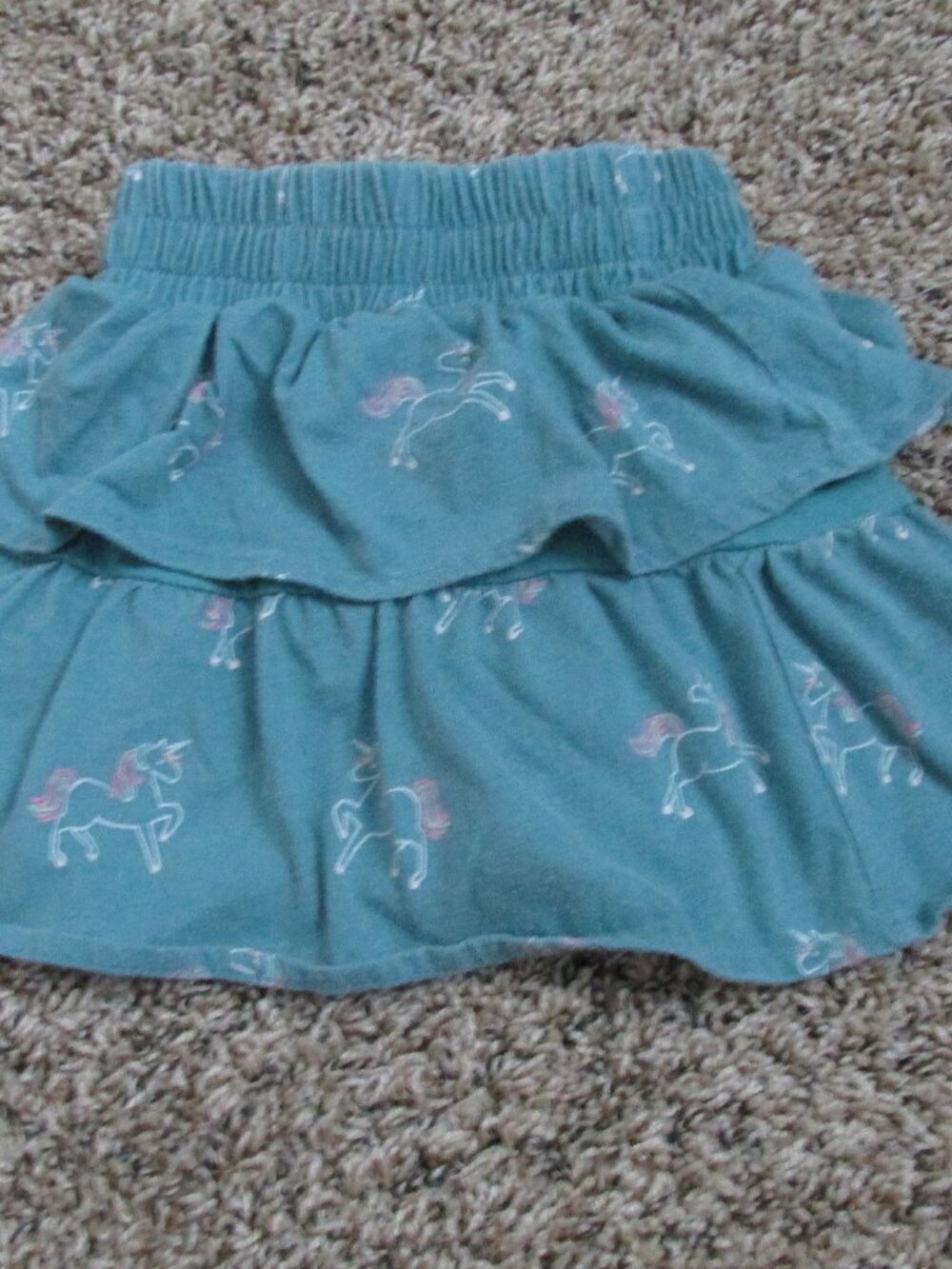 Garanimals‎ Pull On Skirt Skort Toddler Girls Size 2T Green Elastic Unicorn